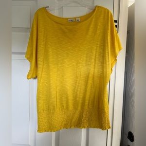 Yellow Batwing Blouse LARGE
